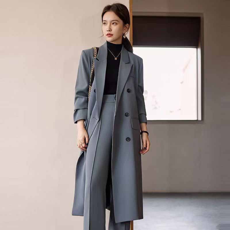 Trench Coat Formal - FANAN элегантный длинный плащ женский корейский