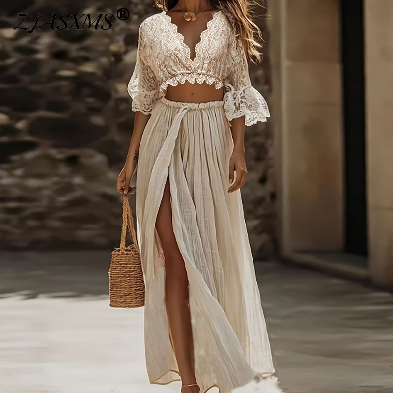 Formal Women'S Wear - Женский богемный кружевной комплект из двух