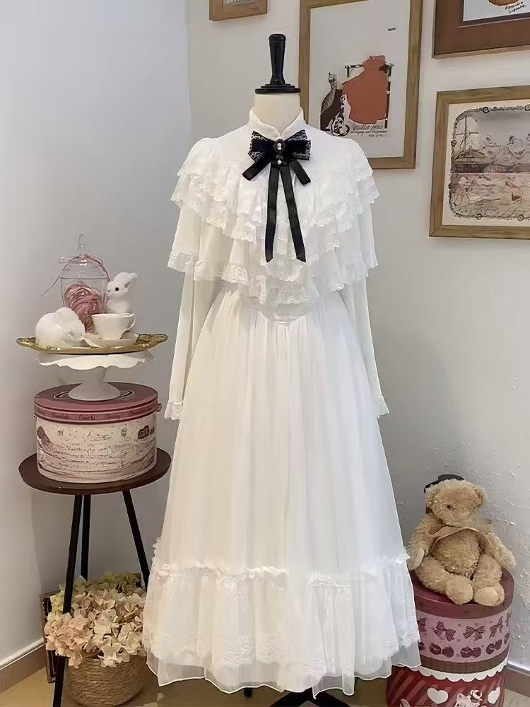 Formal Women'S Wear - Японское кружевное платье с коротким рукавом