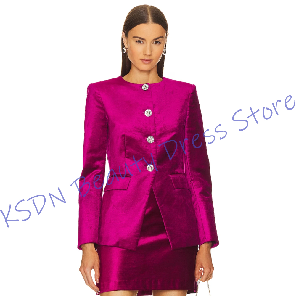 Women Formal Wear For Party - Элегантный женский костюм-двойка (жакет + мини-юбка)