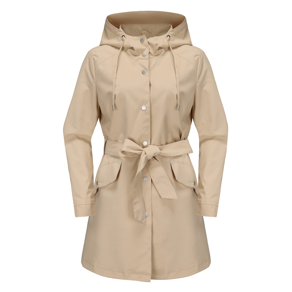 Trench Coat Formal - Куртка женская водоотталкивающая с капюшоном и
