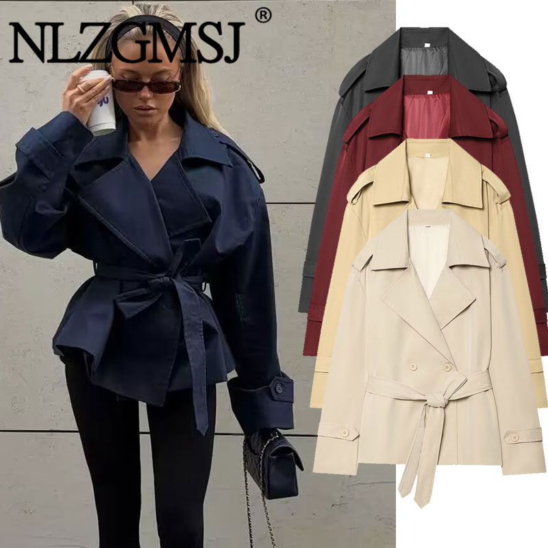 Trench Coat Formal - Nlzgmsj 2026 Весенний женский укороченный тренч