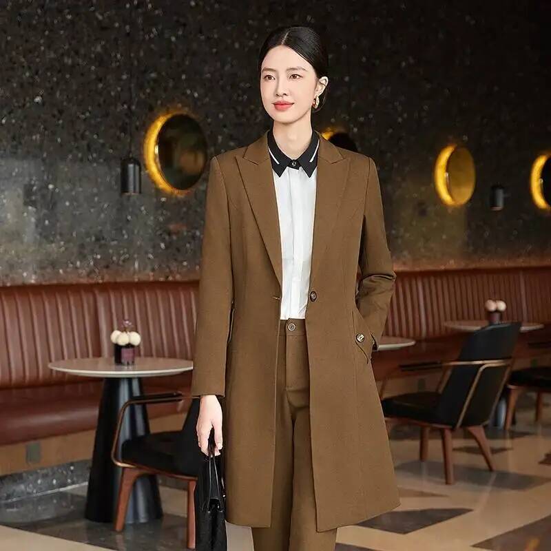 Women Formal Wear Interview - Высококачественная ткань, осенне-зимняя формальная элегантная ветровка