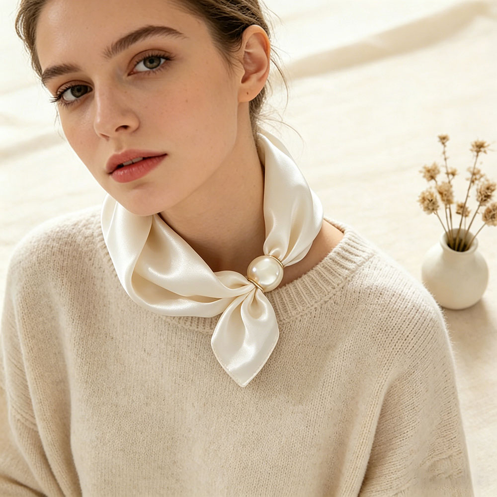 Шелковый шарф-цепочка с магнит – обзор и цена Scarf Silk Neck