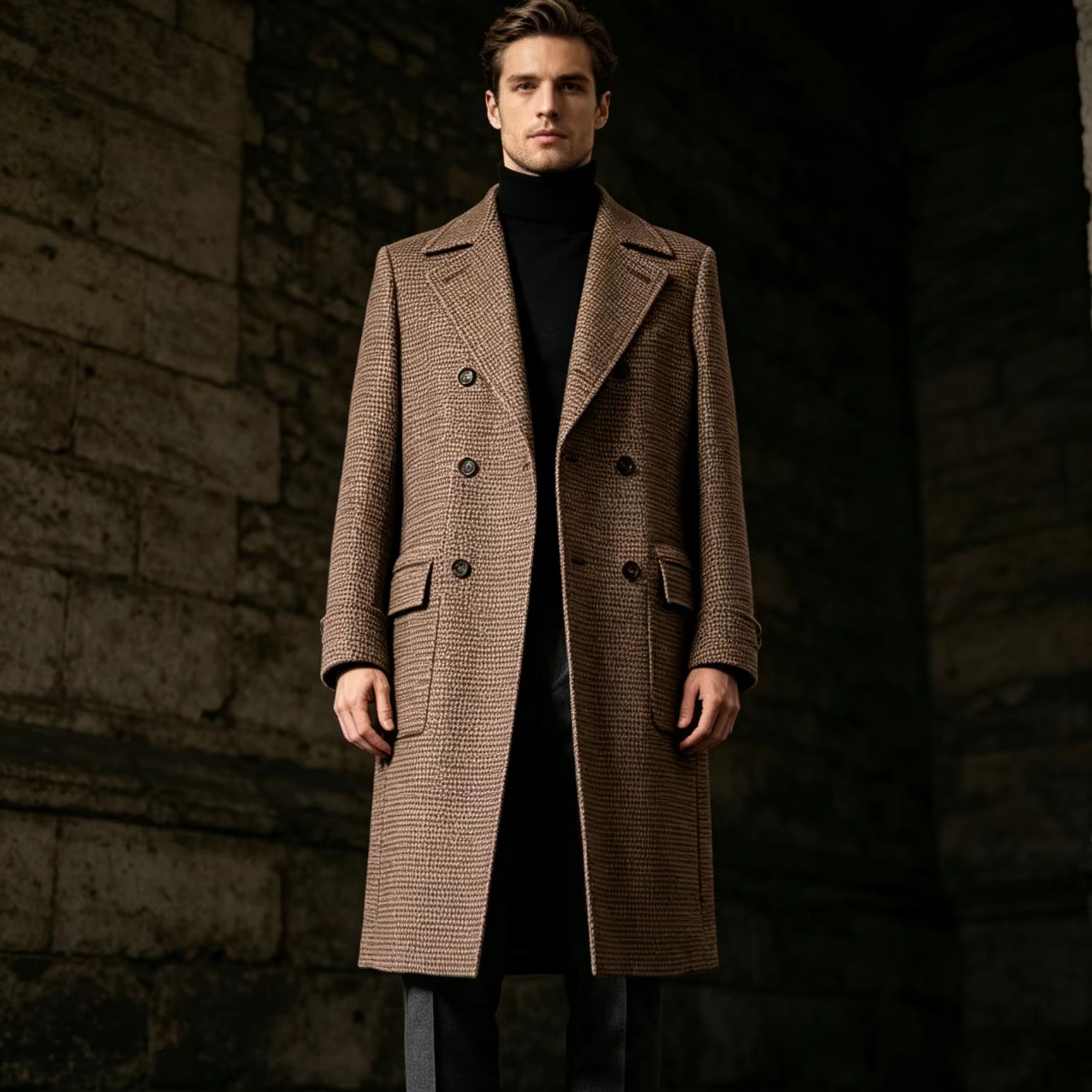 Мужское длинное пальто из 100% – обзор и цена Trench Coat Formal