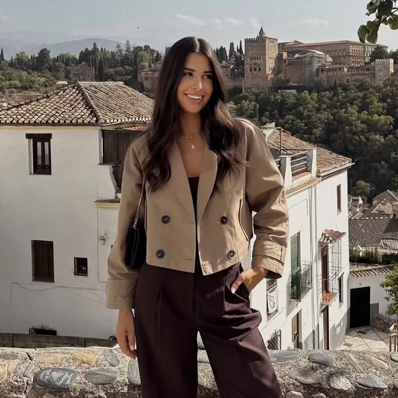 Женский модный двубортный коро – обзор и цена Trench Coat Formal