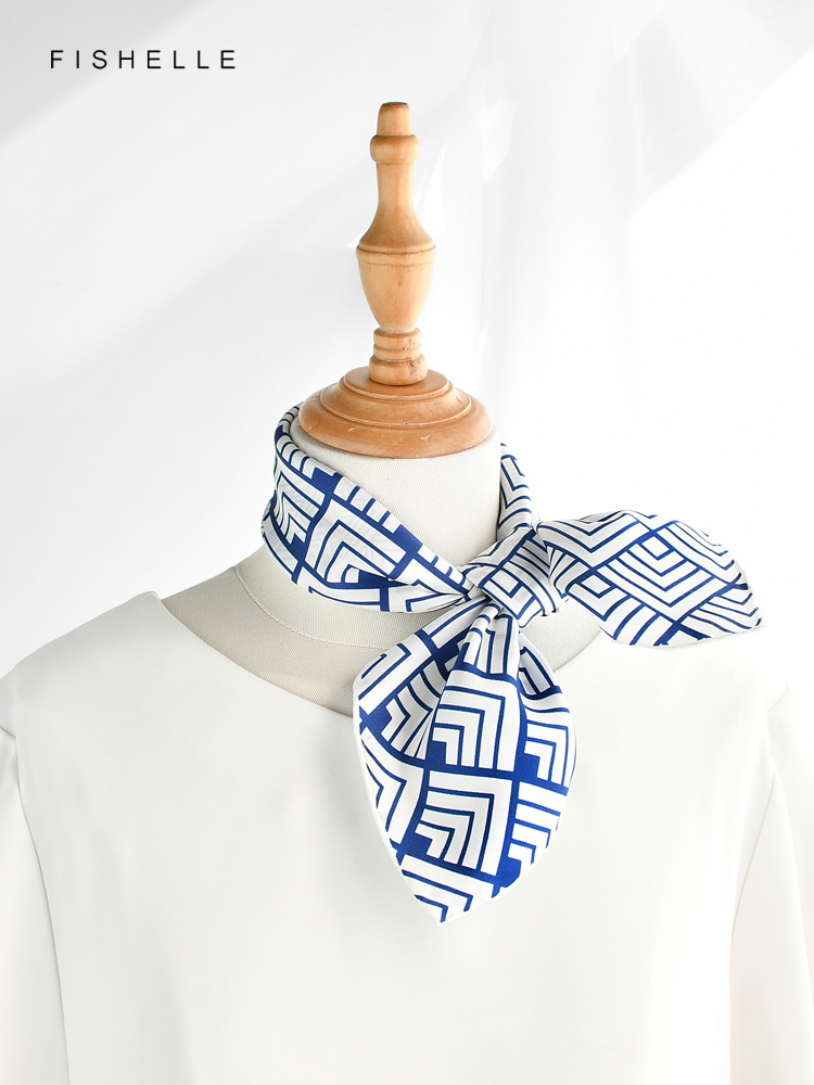 Женский саржевый шарф с геомет – обзор и цена Scarf Silk Neck