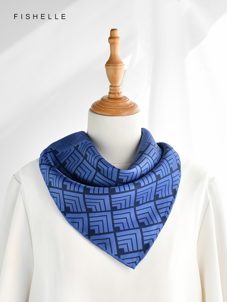 Женский саржевый шарф с геомет – обзор и цена Scarf Silk Neck