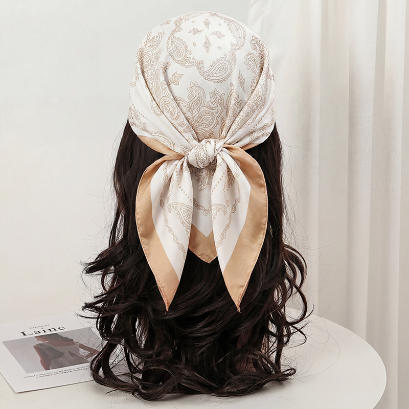 Винтажный бежевый квадратный п – обзор и цена Scarf Silk Neck
