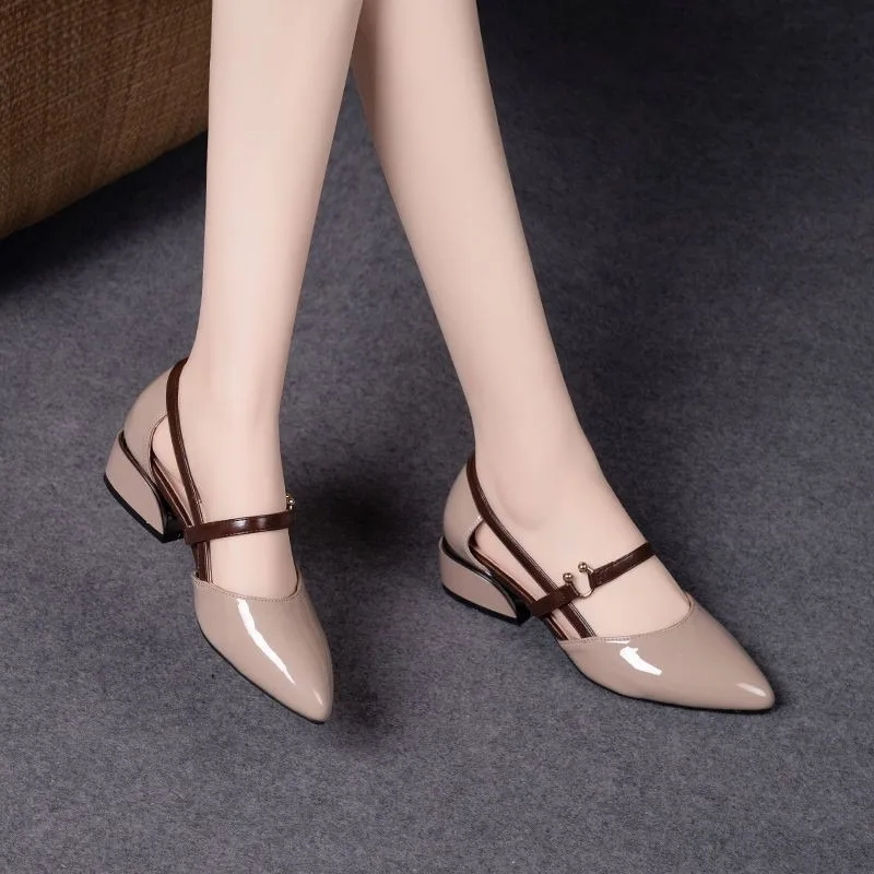 Женские двухцветные туфли-слин – обзор и цена Pump Heel Block